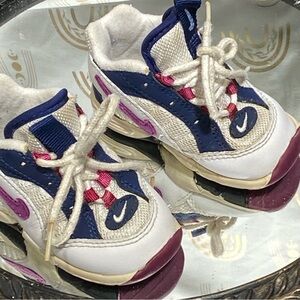 Nike Kids' White and Blue Sneakers